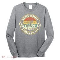 Mama Boobery Breastfeeding Brewery New Mom Brewing Co Retro Long Sleeve Shirt thumb 0