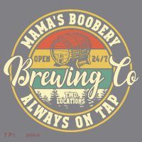 Mama Boobery Breastfeeding Brewery New Mom Brewing Co Retro Women's Hoodie thumb 2