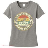 Mama Boobery Breastfeeding Brewery New Mom Brewing Co Retro Women's T-Shirt thumb 0