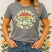 Mama Boobery Breastfeeding Brewery New Mom Brewing Co Retro Women's T-Shirt thumb 2