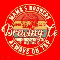 Mama Boobery Breastfeeding Brewery New Mom Brewing Co Retro Santa Hat thumb 1