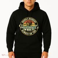 Mama Boobery Breastfeeding Brewery New Mom Brewing Co Retro Hoodie thumb 2