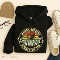 Mama Boobery Breastfeeding Brewery New Mom Brewing Co Retro Hoodie thumb 4