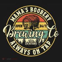 Mama Boobery Breastfeeding Brewery New Mom Brewing Co Retro Hoodie thumb 7