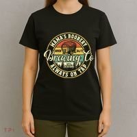 Mama Boobery Breastfeeding Brewery New Mom Brewing Co Retro T-Shirt thumb 4