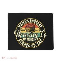 Mama Boobery Breastfeeding Brewery New Mom Brewing Co Retro Mousepad thumb 0