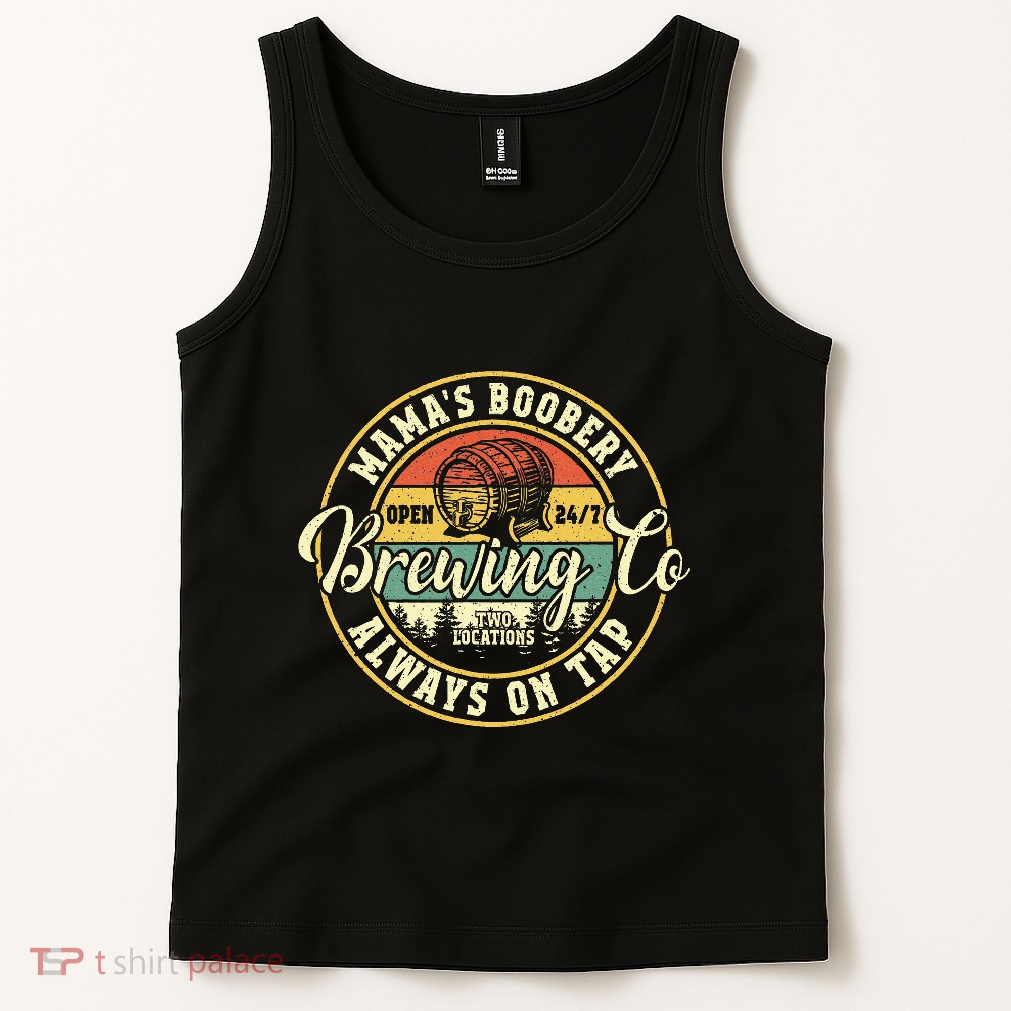 Mama Boobery Breastfeeding Brewery New Mom Brewing Co Retro Tank Top