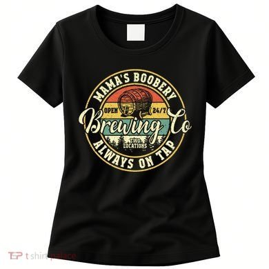 Mama Boobery Breastfeeding Brewery New Mom Brewing Co Retro Women's T-Shirt