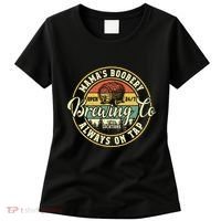 Mama Boobery Breastfeeding Brewery New Mom Brewing Co Retro Women's T-Shirt thumb 0