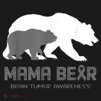 Mama Bear Brain Tumor Awareness Shirt For Women Men Apron thumb 3