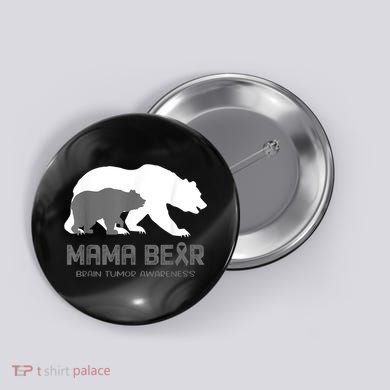 Mama Bear Brain Tumor Awareness Shirt For Women Men Button