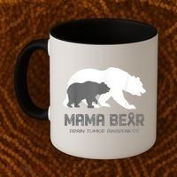 Mama Bear Brain Tumor Awareness Shirt For Women Men Coffee Mug thumb 2