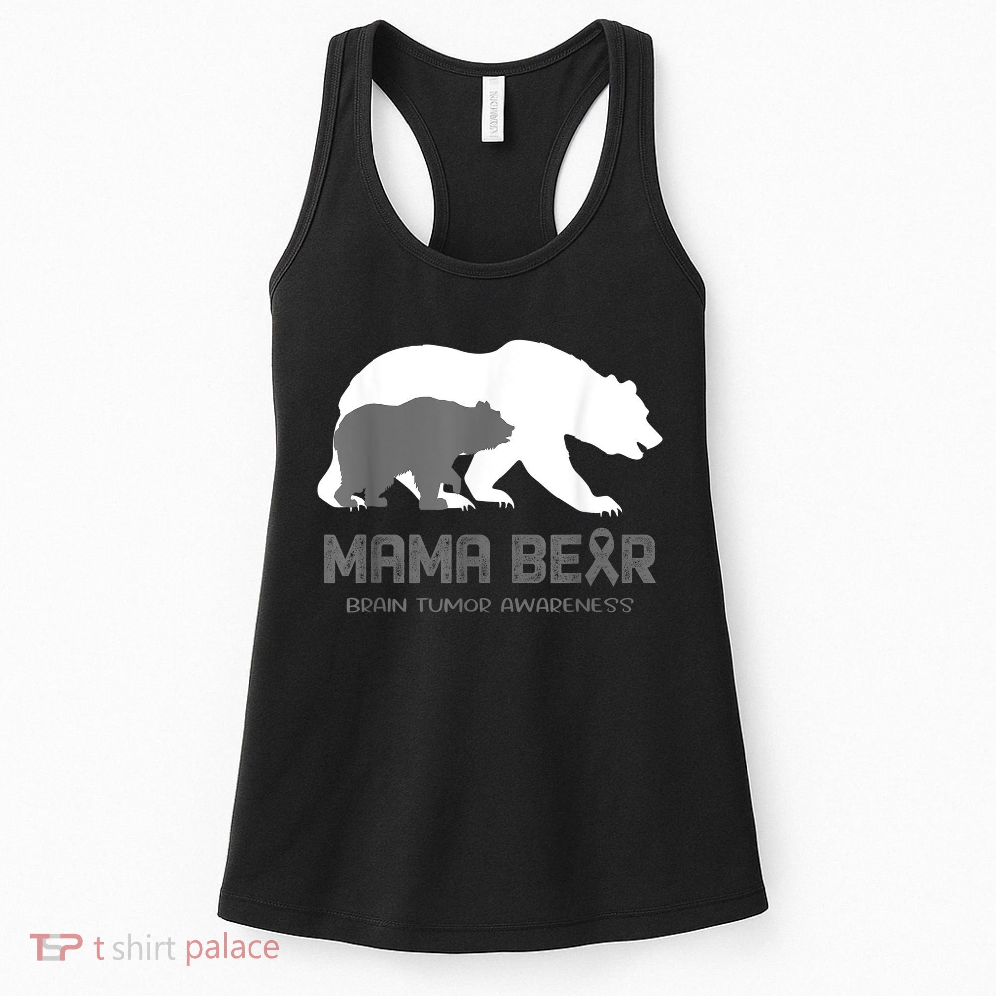 Mama Bear Brain Tumor Awareness Shirt For Women Men Women's Tank Top
