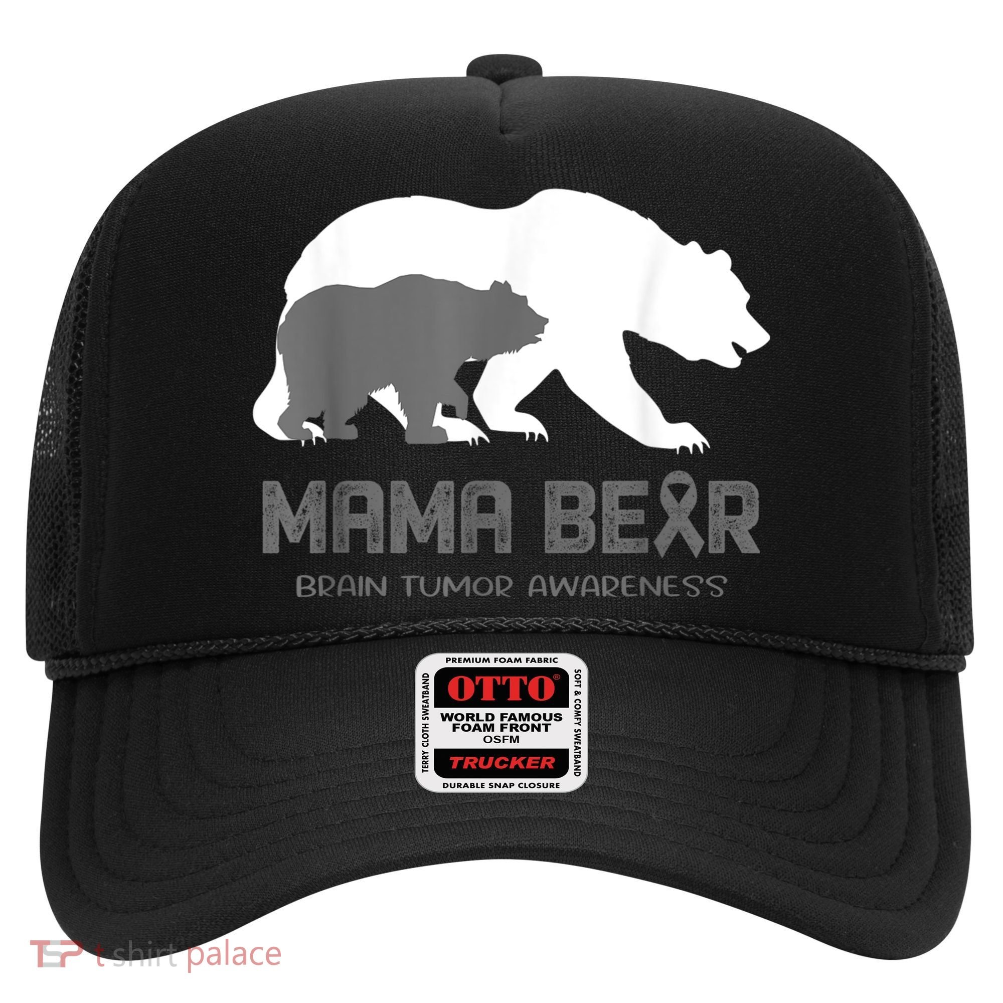 Mama Bear Brain Tumor Awareness Shirt For Women Men Hat