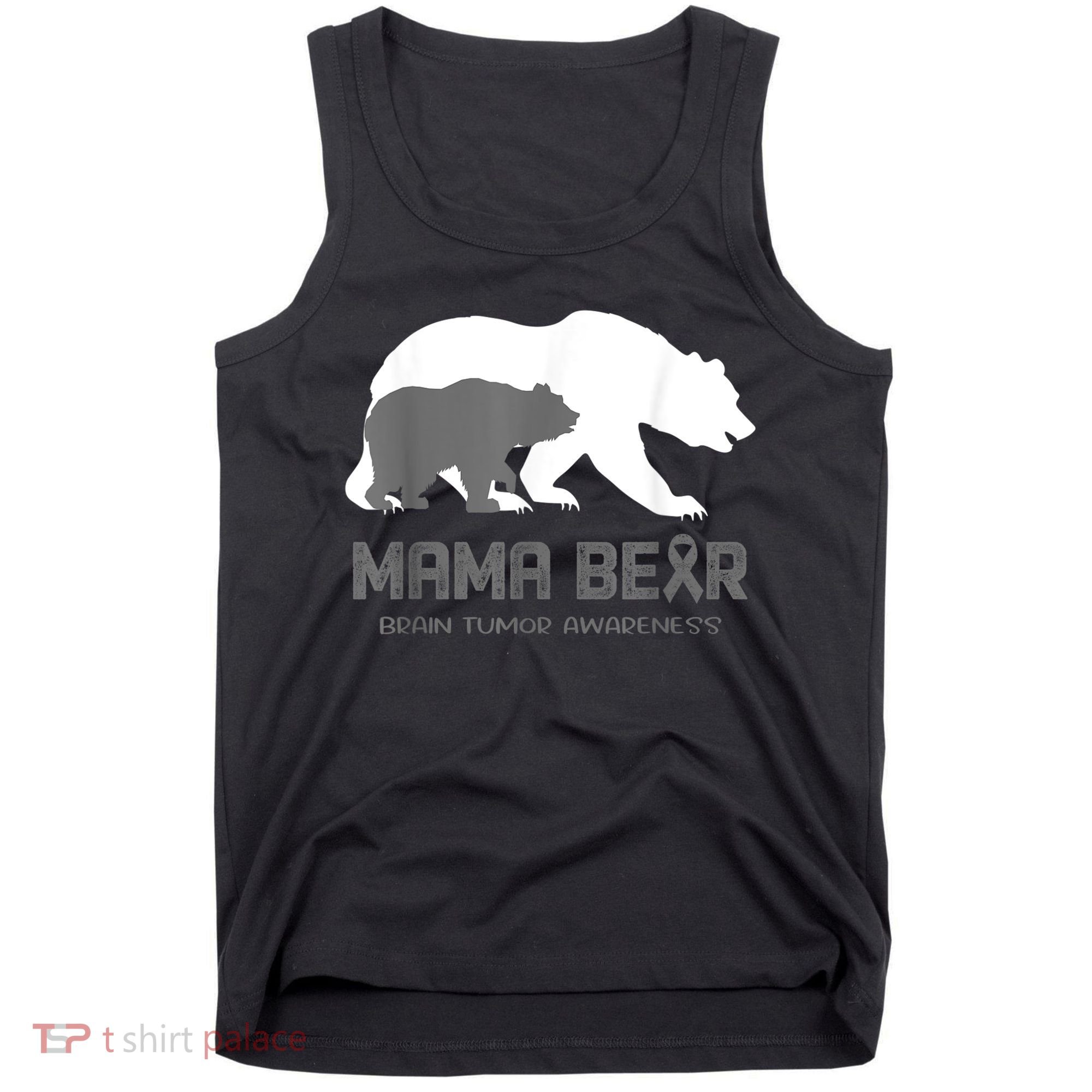 Mama Bear Brain Tumor Awareness Shirt For Women Men Tank Top
