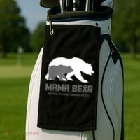 Mama Bear Brain Tumor Awareness Shirt For Women Men Golf Towel thumb 2