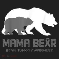 Mama Bear Brain Tumor Awareness Shirt For Women Men Golf Towel thumb 3
