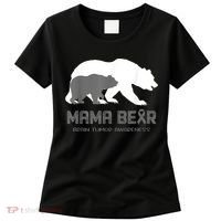 Mama Bear Brain Tumor Awareness Shirt For Women Men Women's T-Shirt thumb 0
