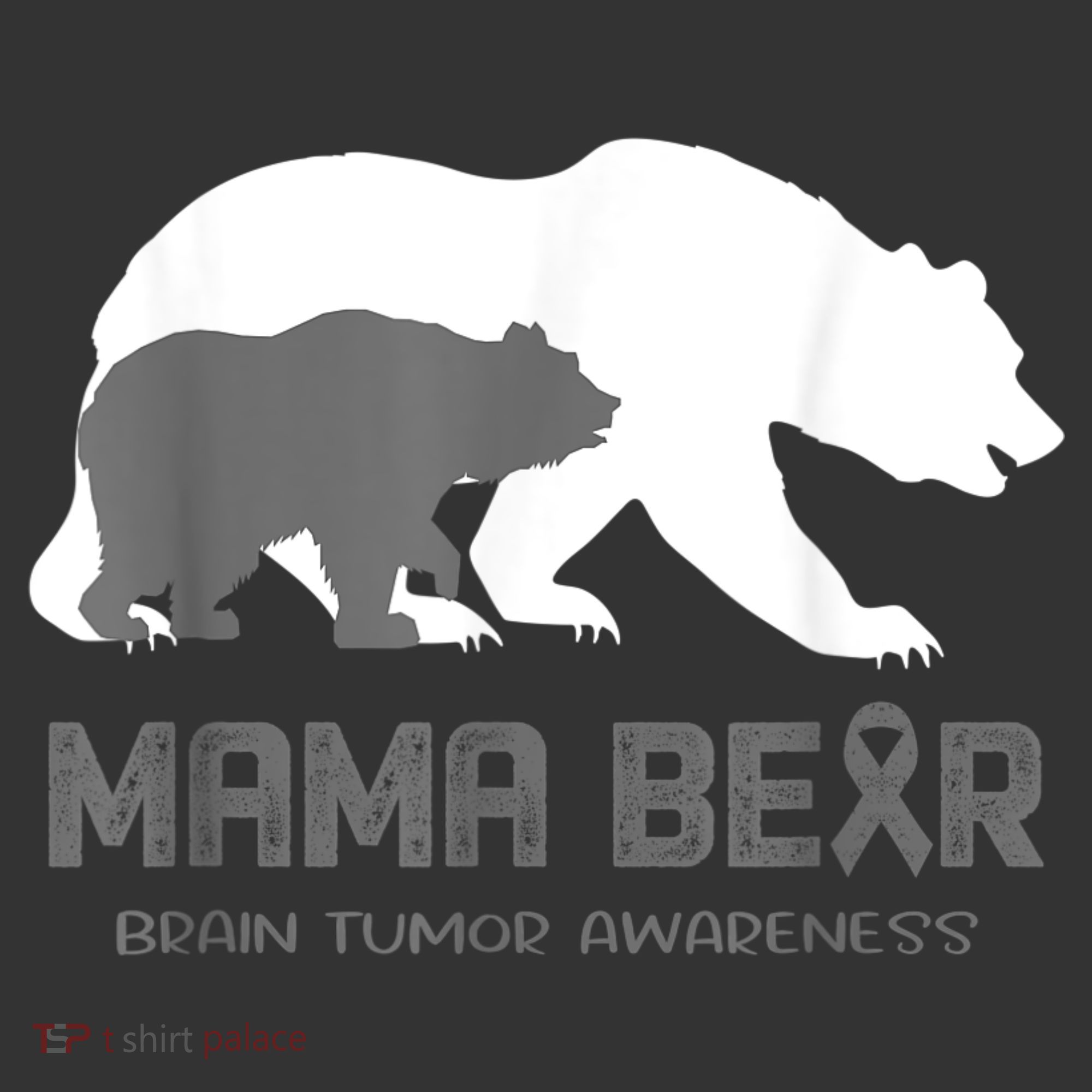 Mama Bear Brain Tumor Awareness Shirt For Women Men Ornament