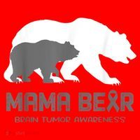 Mama Bear Brain Tumor Awareness Shirt For Women Men Santa Hat thumb 1