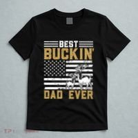 Men Best Buckin Dad Ever Deer Hunting Bucking Fathers Day Gift T-Shirt thumb 5