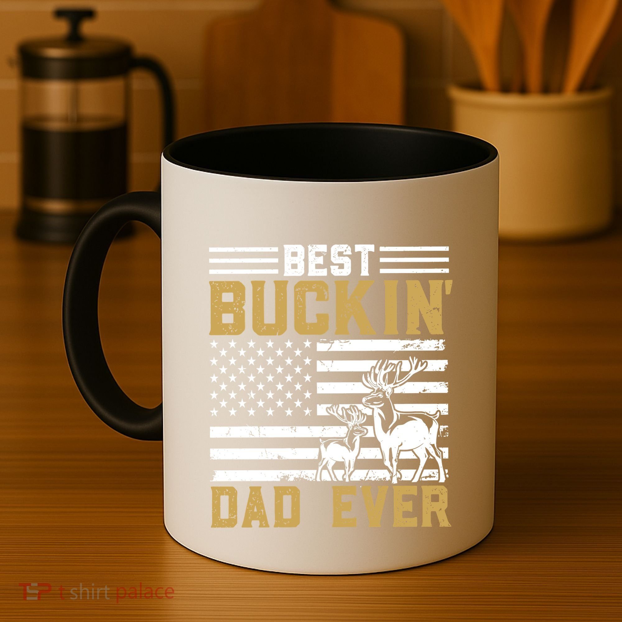 Men Best Buckin Dad Ever Deer Hunting Bucking Fathers Day Gift Coffee Mug