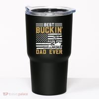 Men Best Buckin Dad Ever Deer Hunting Bucking Fathers Day Gift Tumbler thumb 0