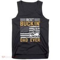 Men Best Buckin Dad Ever Deer Hunting Bucking Fathers Day Gift Tank Top thumb 0