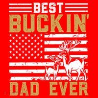 Men Best Buckin Dad Ever Deer Hunting Bucking Fathers Day Gift Santa Hat thumb 1