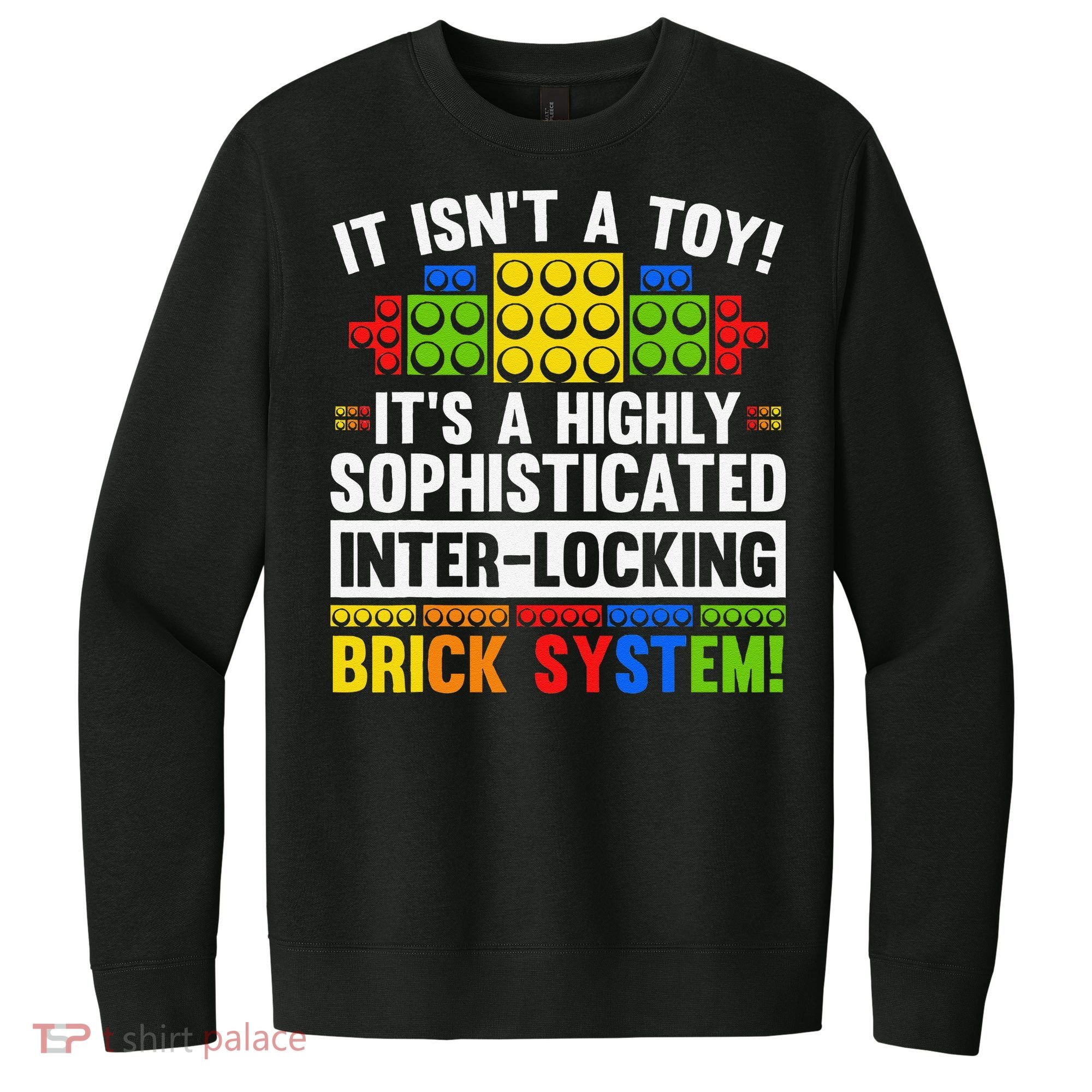 Master Builder Bricks Blocks Play Toys V.I.T. Fleece Crew Sweatshirt
