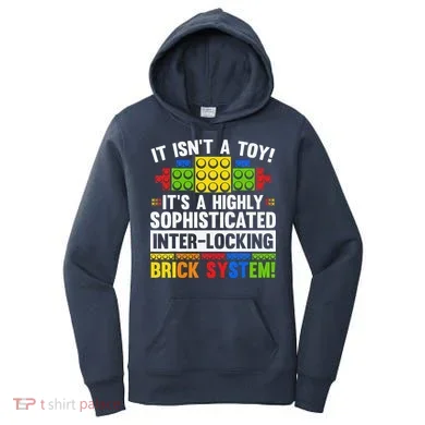 Master Builder Bricks Blocks Play Toys Women's Hoodie