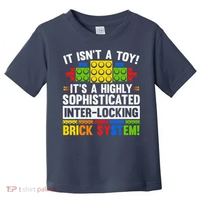 Master Builder Bricks Blocks Play Toys Toddler T-Shirt