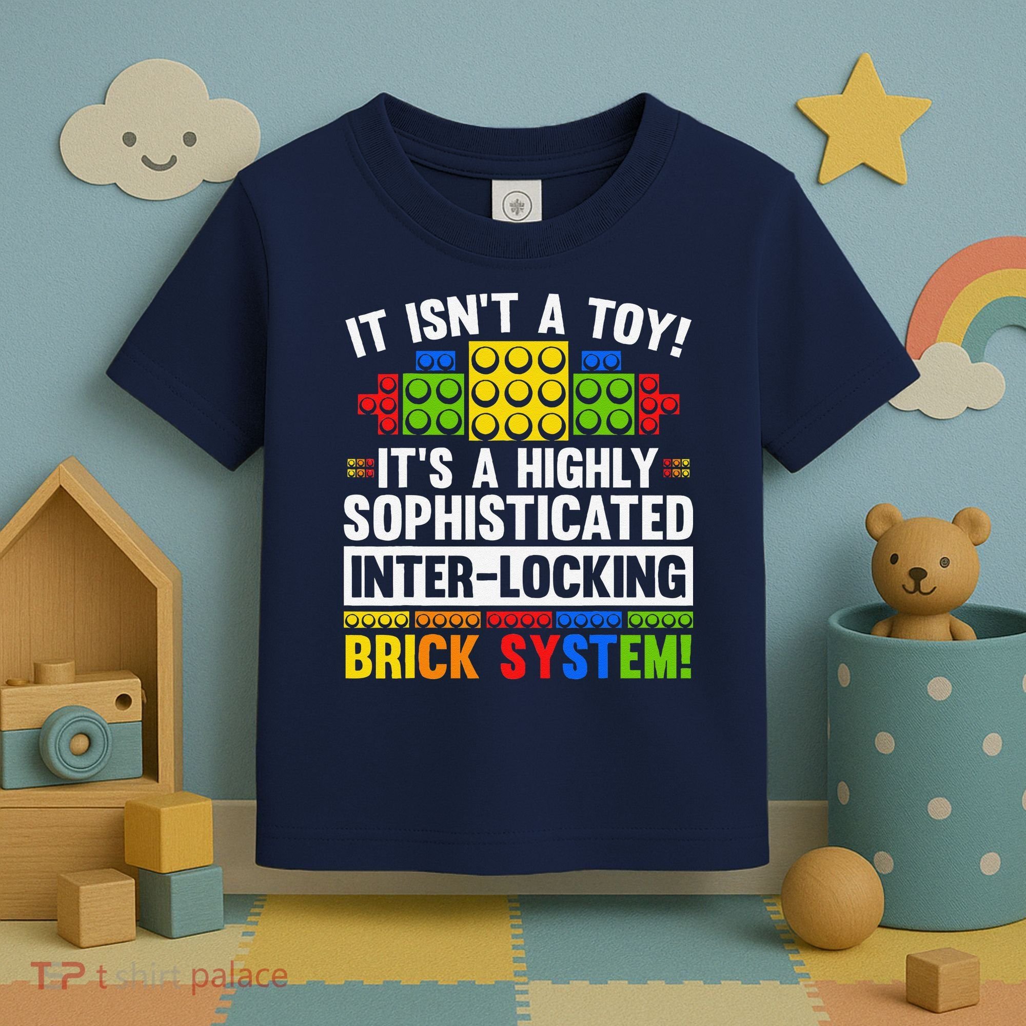 Master Builder Bricks Blocks Play Toys Toddler T-Shirt