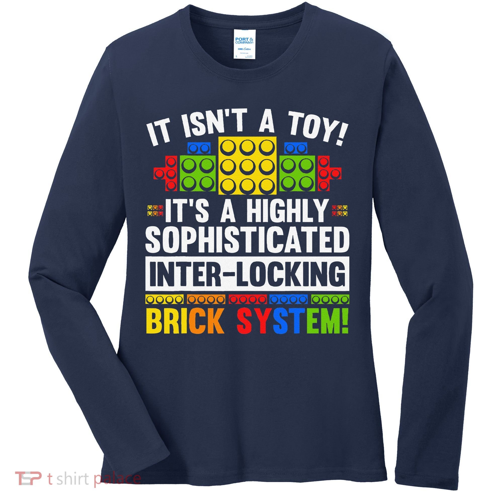 Master Builder Bricks Blocks Play Toys Women's Long Sleeve Shirt