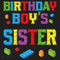 Master Builder Birthday Sister Building Bricks Blocks 7 Panel Mesh Trucker Snapback Hat thumb 2
