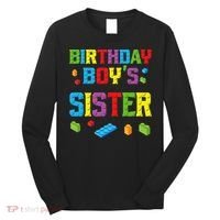 Master Builder Birthday Sister Building Bricks Blocks Long Sleeve Shirt thumb 0