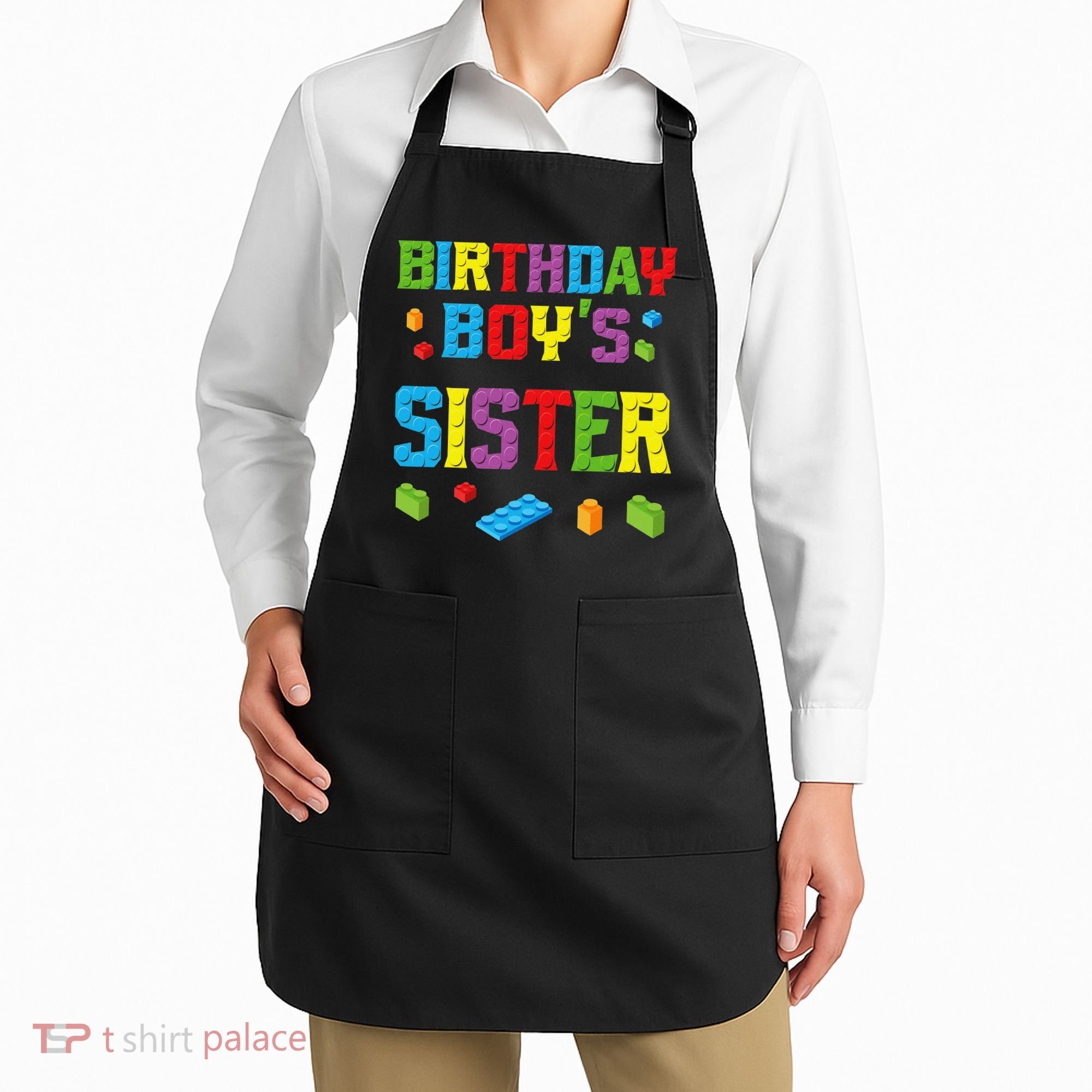 Master Builder Birthday Sister Building Bricks Blocks Apron