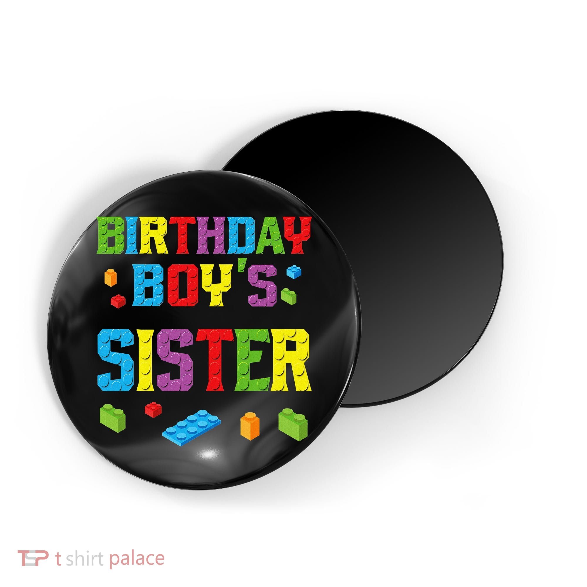 Master Builder Birthday Sister Building Bricks Blocks Magnet
