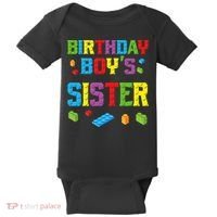 Master Builder Birthday Sister Building Bricks Blocks Baby Bodysuit thumb 0