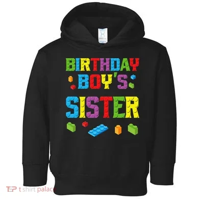 Master Builder Birthday Sister Building Bricks Blocks Toddler Hoodie