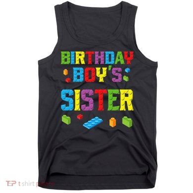 Master Builder Birthday Sister Building Bricks Blocks Tank Top