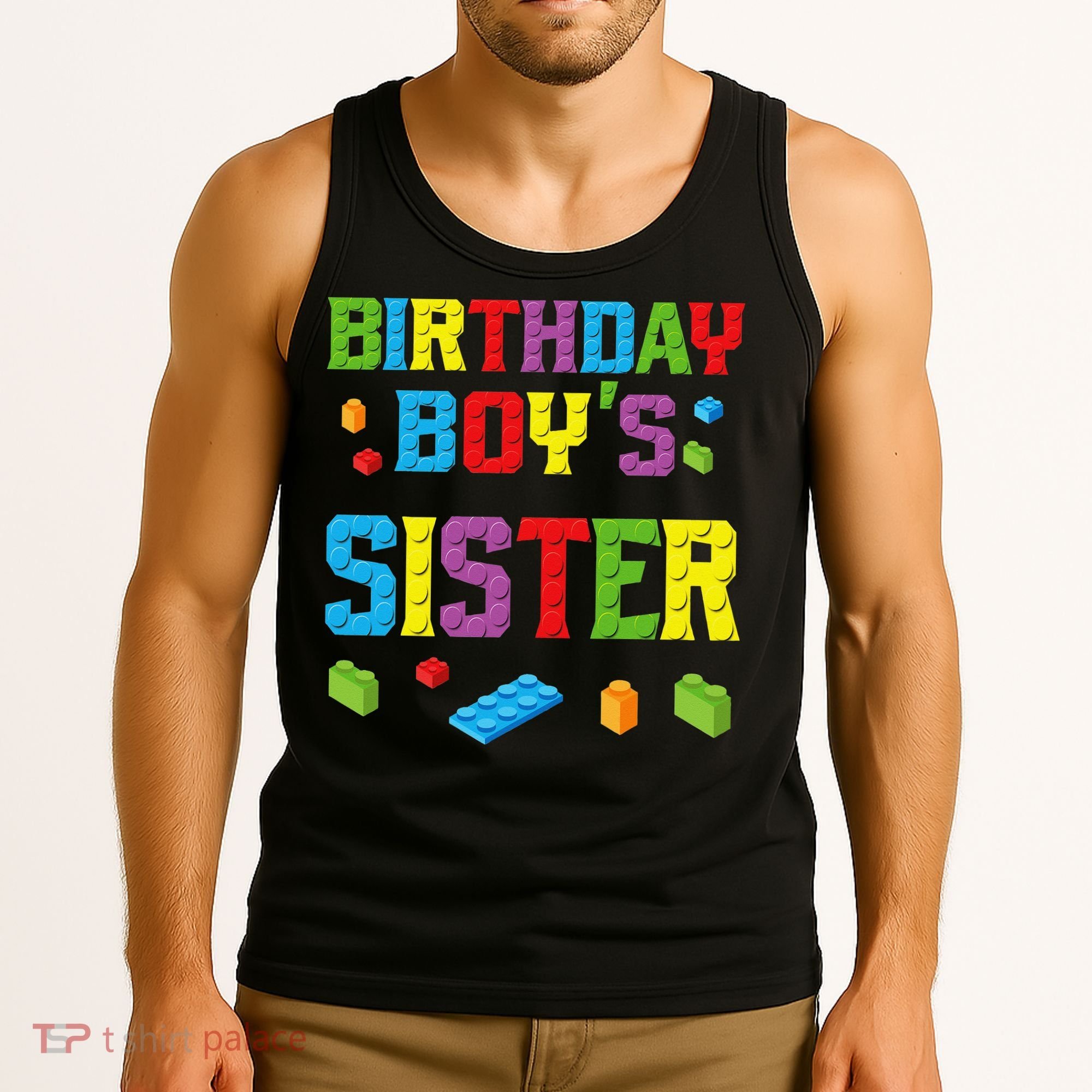 Master Builder Birthday Sister Building Bricks Blocks Tank Top