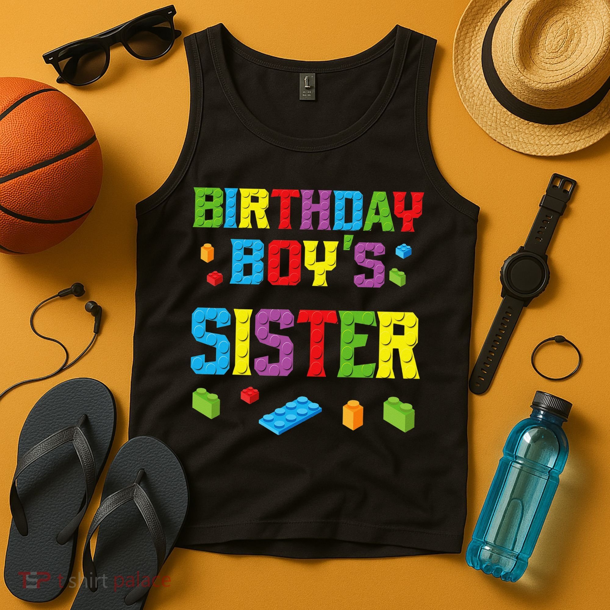Master Builder Birthday Sister Building Bricks Blocks Tank Top