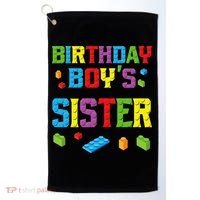 Master Builder Birthday Sister Building Bricks Blocks Golf Towel thumb 0
