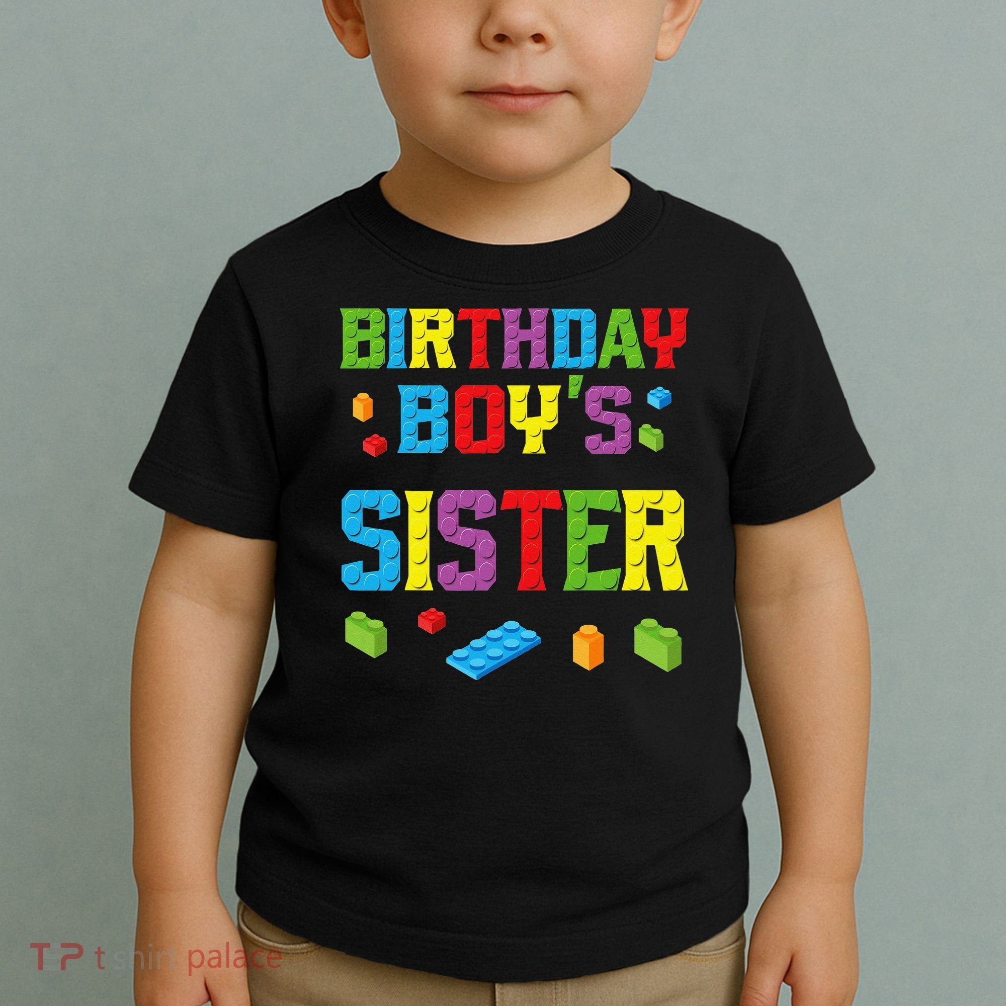 Master Builder Birthday Sister Building Bricks Blocks Toddler T-Shirt
