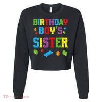 Master Builder Birthday Sister Building Bricks Blocks Cropped Pullover Crew thumb 0