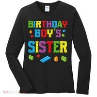Master Builder Birthday Sister Building Bricks Blocks Women's Long Sleeve Shirt thumb 0