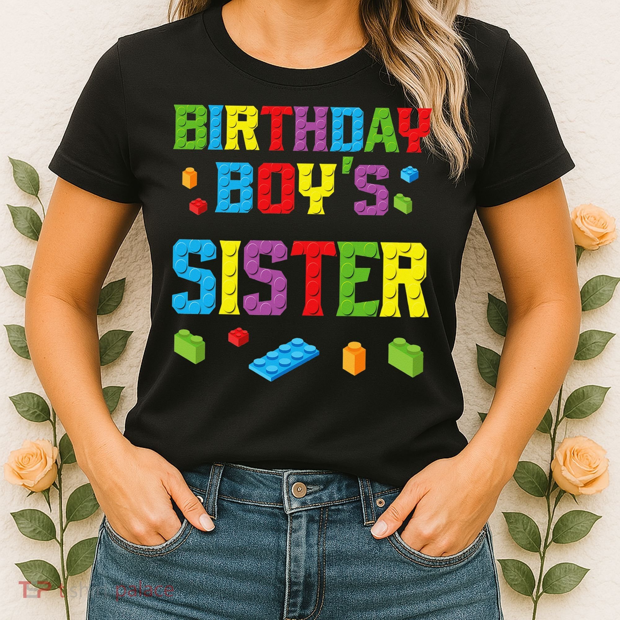 Master Builder Birthday Sister Building Bricks Blocks Women's T-Shirt