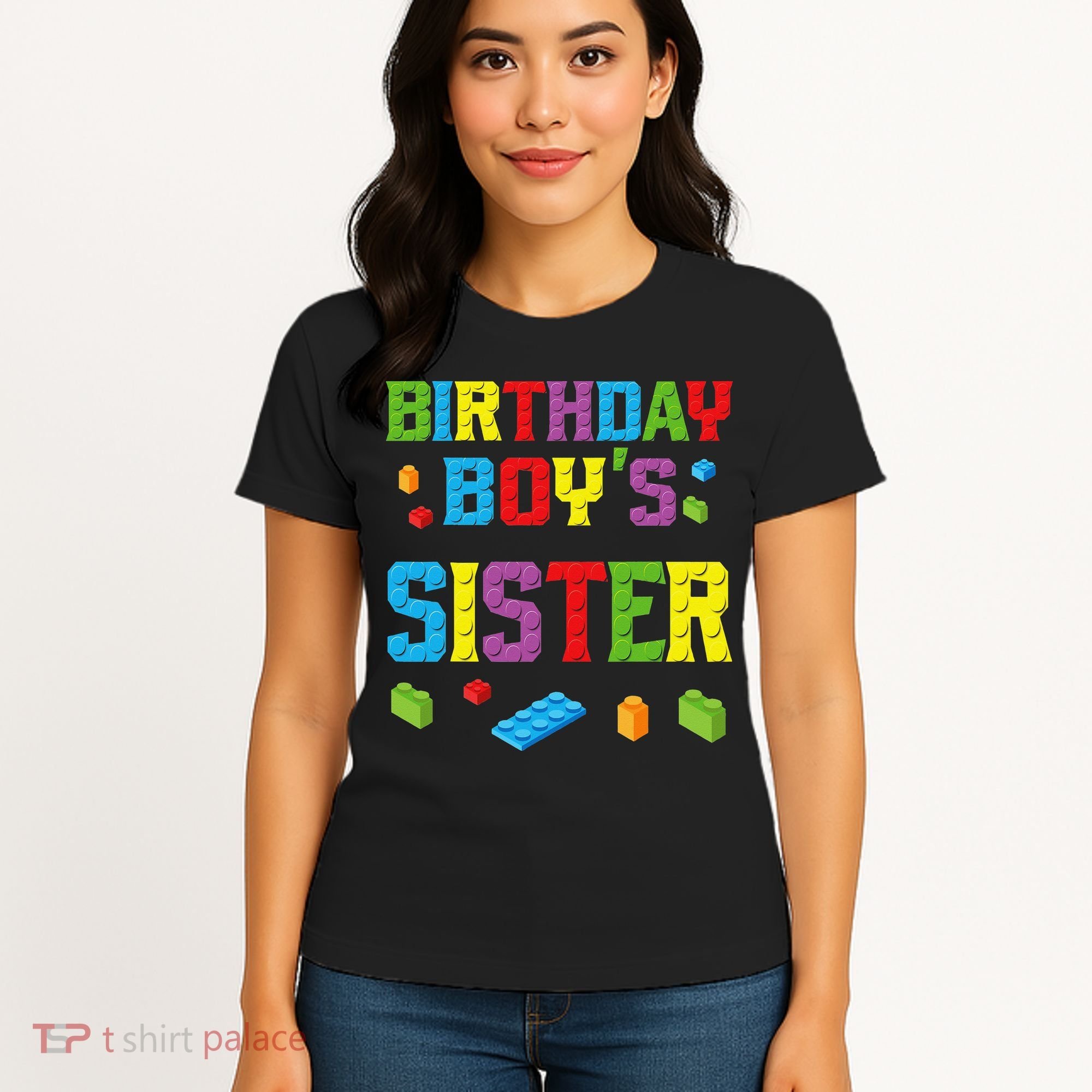 Master Builder Birthday Sister Building Bricks Blocks Women's T-Shirt