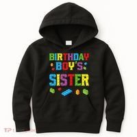 Master Builder Birthday Sister Building Bricks Blocks Kids Hoodie thumb 0